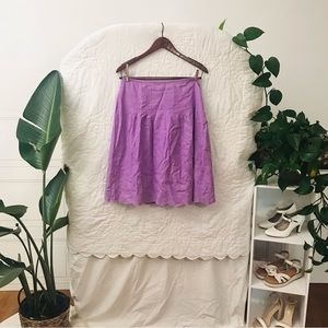Saint Tropez West Vintage Lilac Linen Midi Skirt 💜
